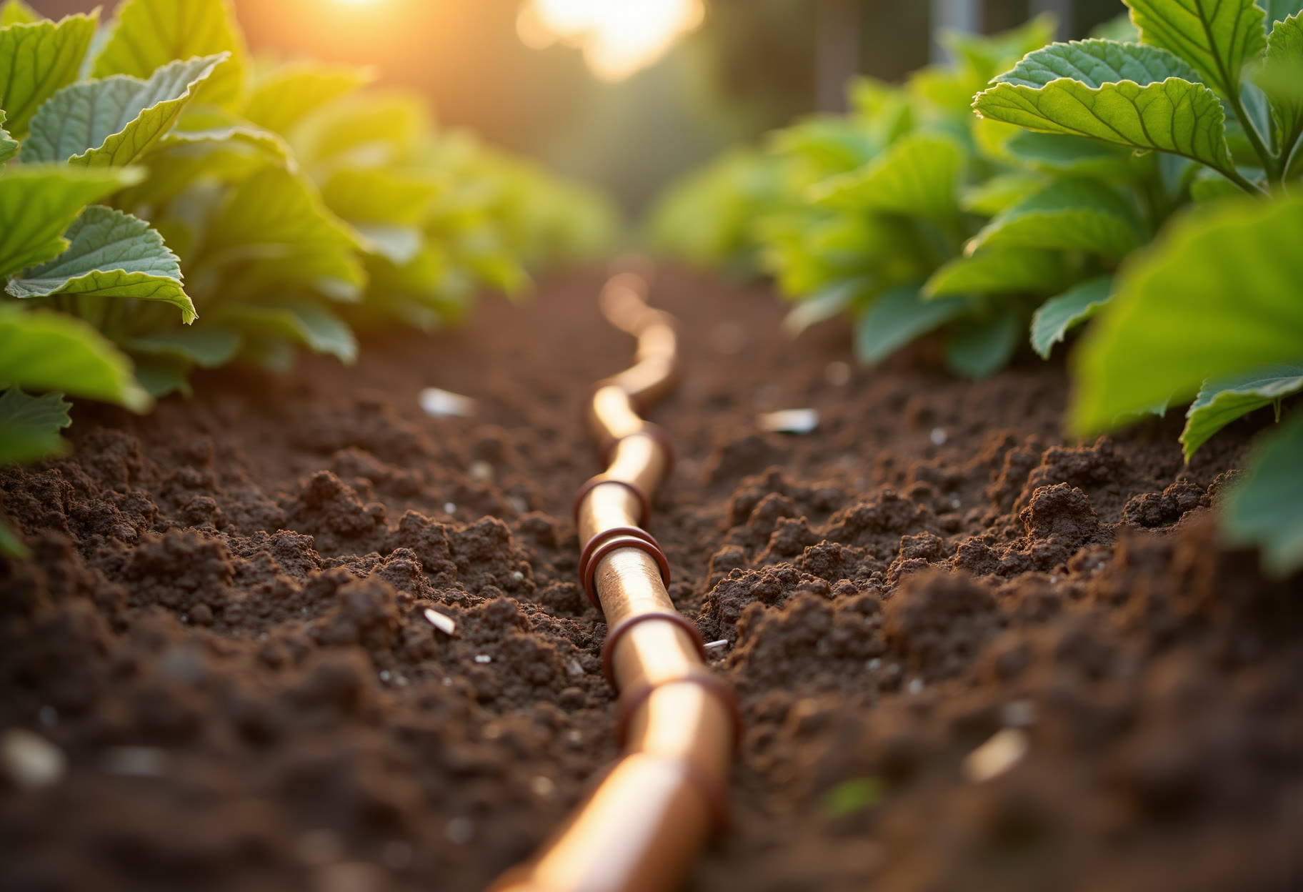 Drip-line conversion for the front beds in Norman